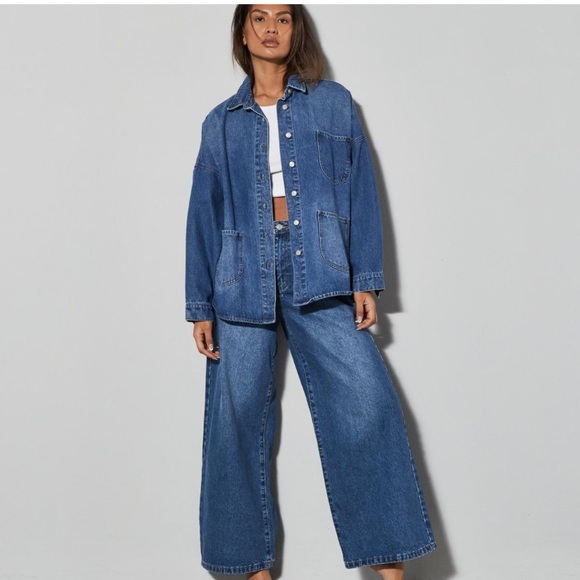 Missguided petite wide leg jeans - Picture 4 of 5